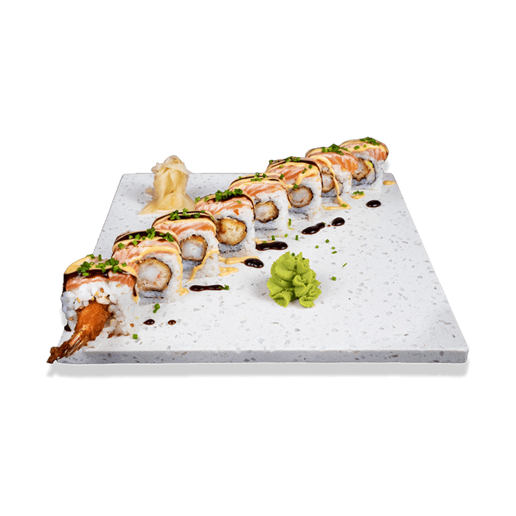 Εικόνα για 173. EBI TEMPURA+SALMON TERIYAKI